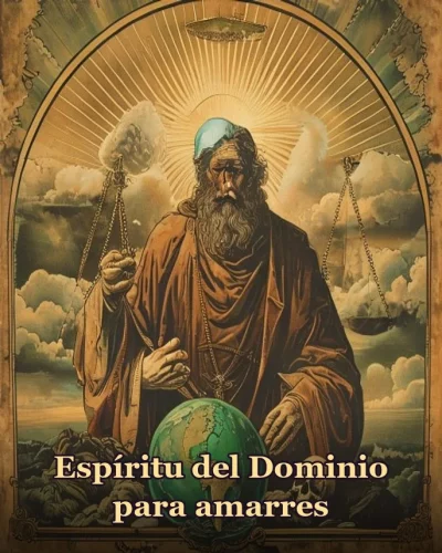 Espíritu del Dominio para amarres, lámina devocional