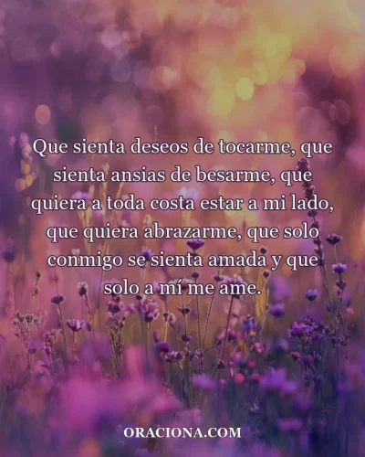 Oración para atraer mujeres sobre un campo de flores